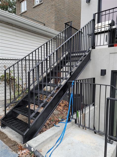 residential exterior steel stairs